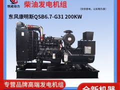 200KW東風康明斯柴油發電機組 柴油機型號QSB6.7-G31